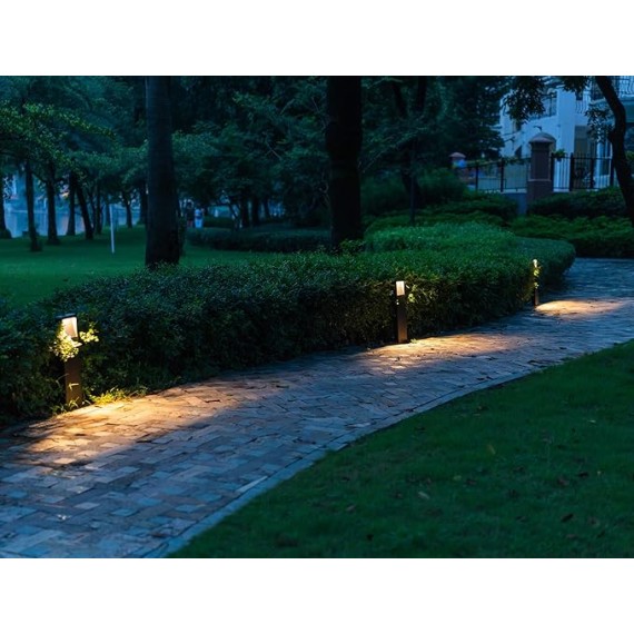 LED Landscape Path Lights-Beveled Emitting,10 Watts, 2 ft/ 60cm Height,Waterproof Aluminum Outdoor Gardern Accent Pathway and Spread Area Lighting,Warm White 3000K(100-240V AC)