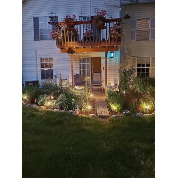 12-Pack Low Voltage Landscape Pathway Lights 3W Landscape Lighting 12-24V LED Bollard Path Lights Wired CRI 90+ Aluminum Pathway Lighting for Walkway Yard Garden, ETL Listed, 3000K Warm White