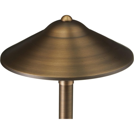 12V Solid Cast Brass Path Light (25" Tall, 9" Shade)