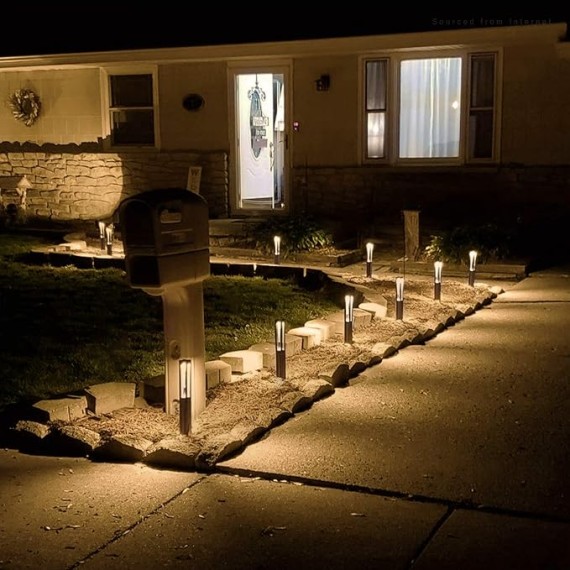 12-Pack Low Voltage Path Lights, 3W LED Landscape Pathway Lights, Outdoor Landscape Lighting for Driveway, Garden, Aluminum, 12-24V AC/DC, ETL Listed, IP65 Waterproof, 3000K Warm White, Black