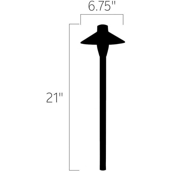 12V 6.75" Path Light Textured Architectural Bronze, 21.00x6.75x6.75