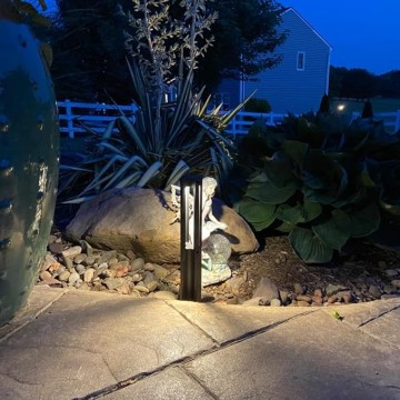 10-Pack Low Voltage Landscape Pathway Lights, LED Bollard Path Lights, 3W Outdoor Landscape Lighting for Driveway, Garden, Aluminum, 12-15V AC/DC, IP65 Waterproof, 3000K Warm White, Black
