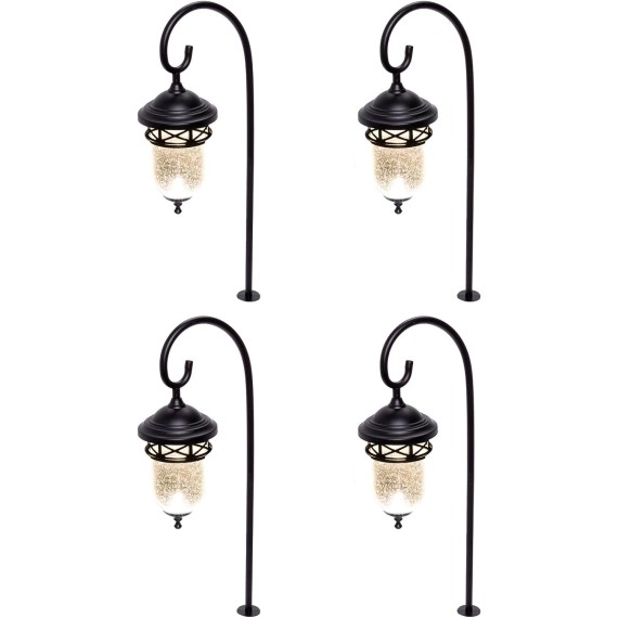 GreenLighting Low Voltage Victorian Outdoor Lights - Walkway Lights, Garden Lights, Lawn or Landscape Lighting - Waterproof and Rust-Resistant (Black, 4 Pack)…