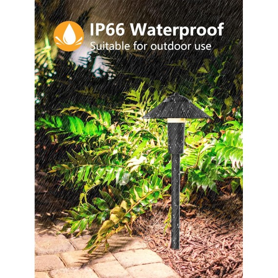 LED Low Voltage Landscape Lights 5W Pathway Lights Low Voltage, 12-24V Waterproof Landscape Path Lights Walkway Light, 3000K Landscape Lighting for Yard Garden Patio, 10 Pack