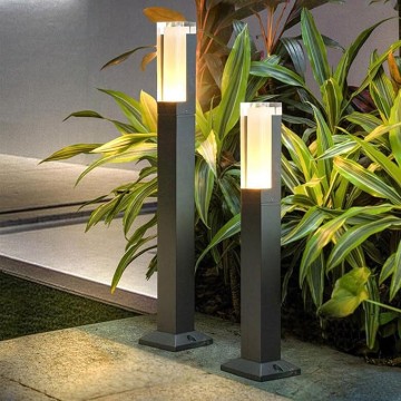 Outdoor Wall Lights IP65 Waterproof Pathway Post Lights Outdoor Landscape Path Bollard Light Modern Aluminum Lawn Floor Lantern for Garden Patio Courtyard Driveway Decoration Waterproof Pillar Lamp(Wa
