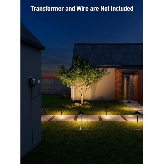 12-Pack Low Voltage Landscape Lighting Kit, 12-24V LED Pathway Lights, Aluminum Outdoor Landscape Spotlight, Yard Light Kit for Walkway, Garden, ETL Listed, CRI90, 3000K Warm White