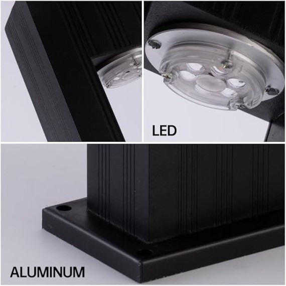 Landscape Path Light, Modern LED Pathway Lighting, Die-cast Aluminum Bollard Light, for Garden, Driveway, Walkway, Garage
