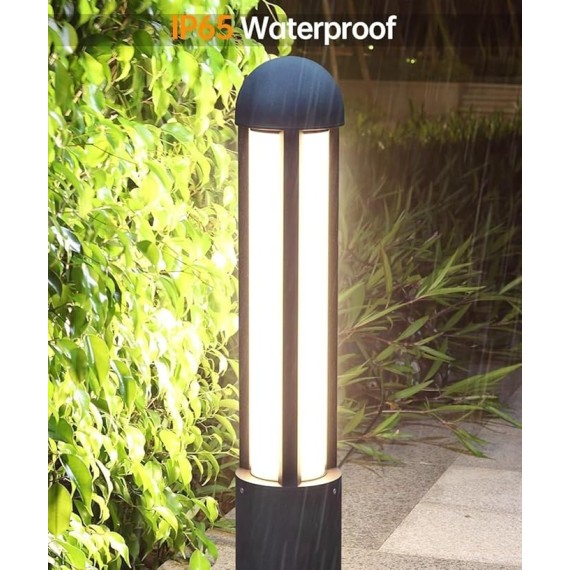 Modern Pathway Light Outdoor LED Bollard Landscape Path Light, Waterproof Aluminum Housing for Garden, Courtyard, Driveway, Walkway