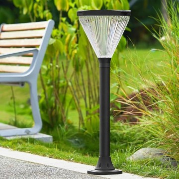 Solar Landscape Light Outdoor Waterproof Garden Lantern Bollard Lighting Die-cast Aluminum Pathway Light Auto On/Off Landscape Path Lighting for Garden Lawn Walkway Driveway