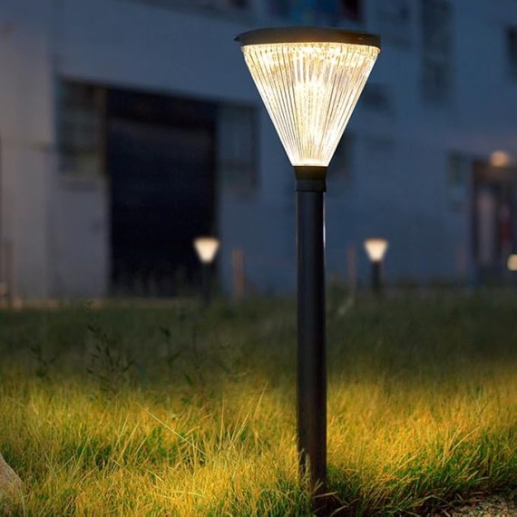 Solar Landscape Light Outdoor Waterproof Garden Lantern Bollard Lighting Die-cast Aluminum Pathway Light Auto On/Off Landscape Path Lighting for Garden Lawn Walkway Driveway