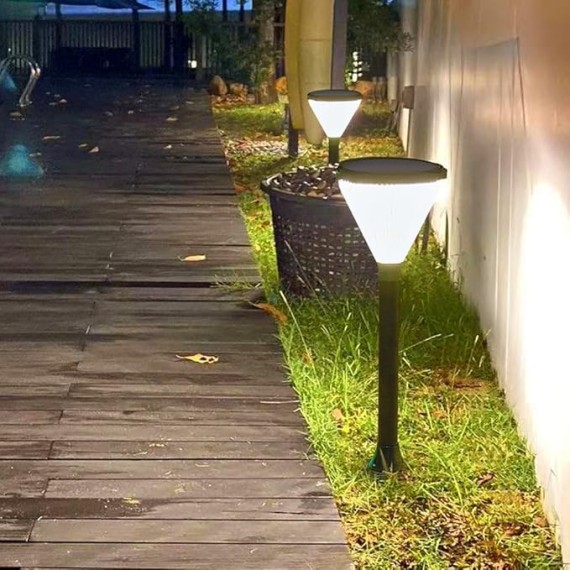Solar Landscape Light Outdoor Waterproof Garden Lantern Bollard Lighting Die-cast Aluminum Pathway Light Auto On/Off Landscape Path Lighting for Garden Lawn Walkway Driveway